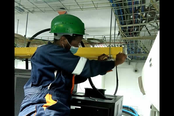 Safaricom Meru Timber Cable Management